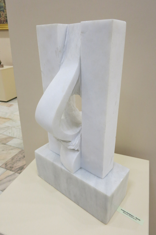 Cristian Pentelescu, sculpture in marble, titled The Gate