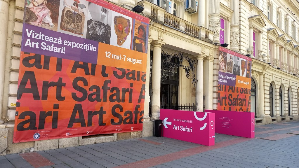 Entrance to the Art Safari fair in Bucharest's Old Town, May 2022