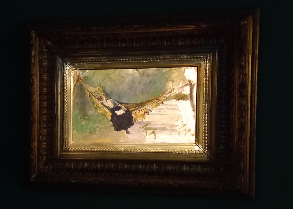 Young Woman in a Hammock (Tanara in hamac), artwork by the Romanian painter Theodor Aman